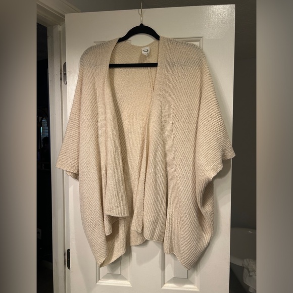 Anthropologie Akemi + Kin Cardigan Sweater Knit Oversize Cream One Size Fits All - Picture 3 of 5